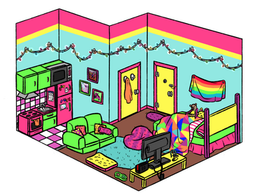 Isometric design of Misu and Tizy's apartment